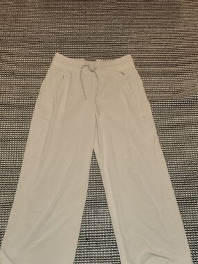 Athleta Women's Drawstring Wide-Leg Joggers - Cream